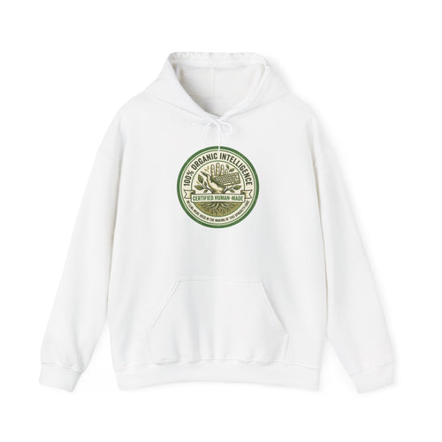 100% Organic Intelligence Hoodie - Certified Human-Made Apparel