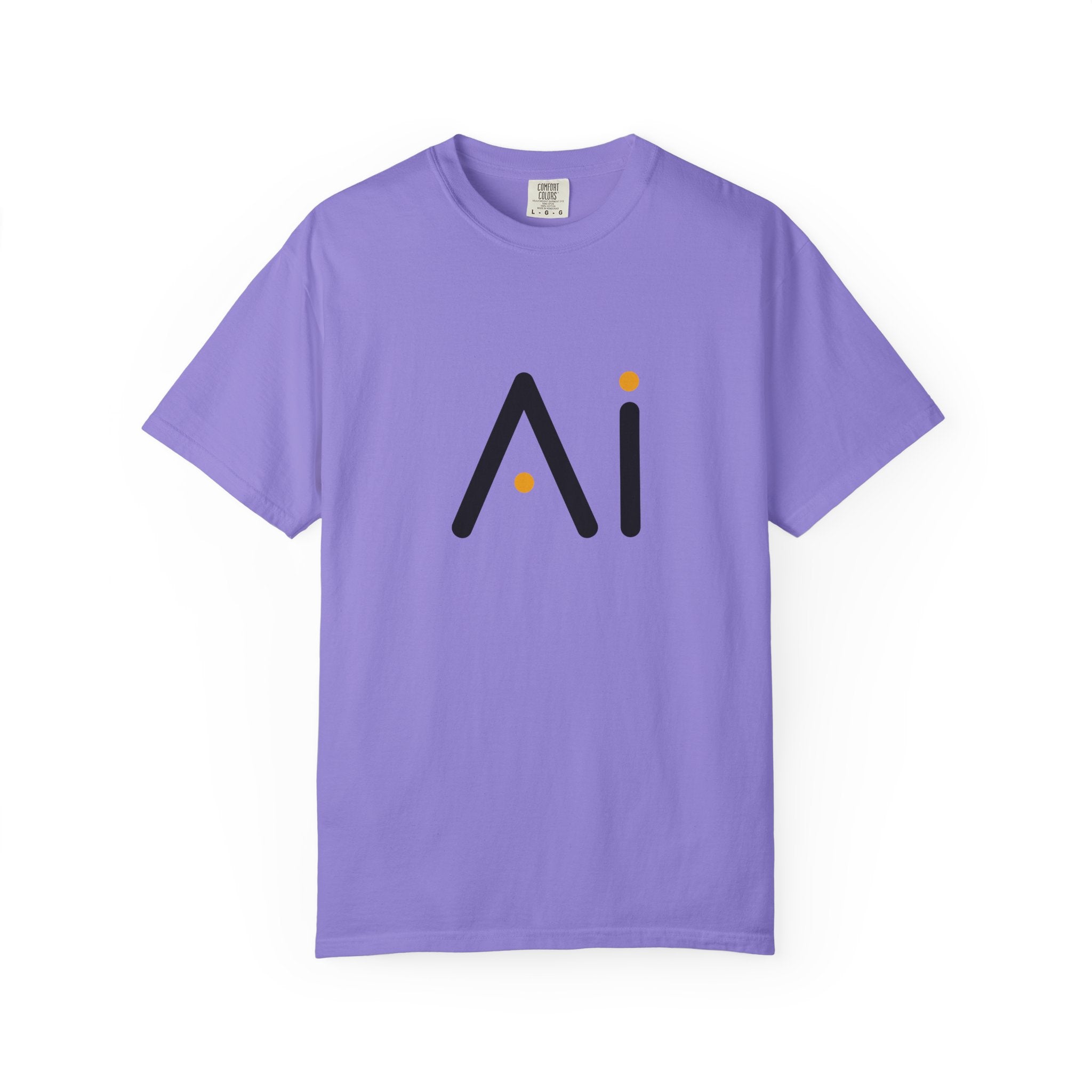 Powered By AI, Minimalist AI Logo T-Shirt - Modern Artificial Intelligence Graphic Tee
