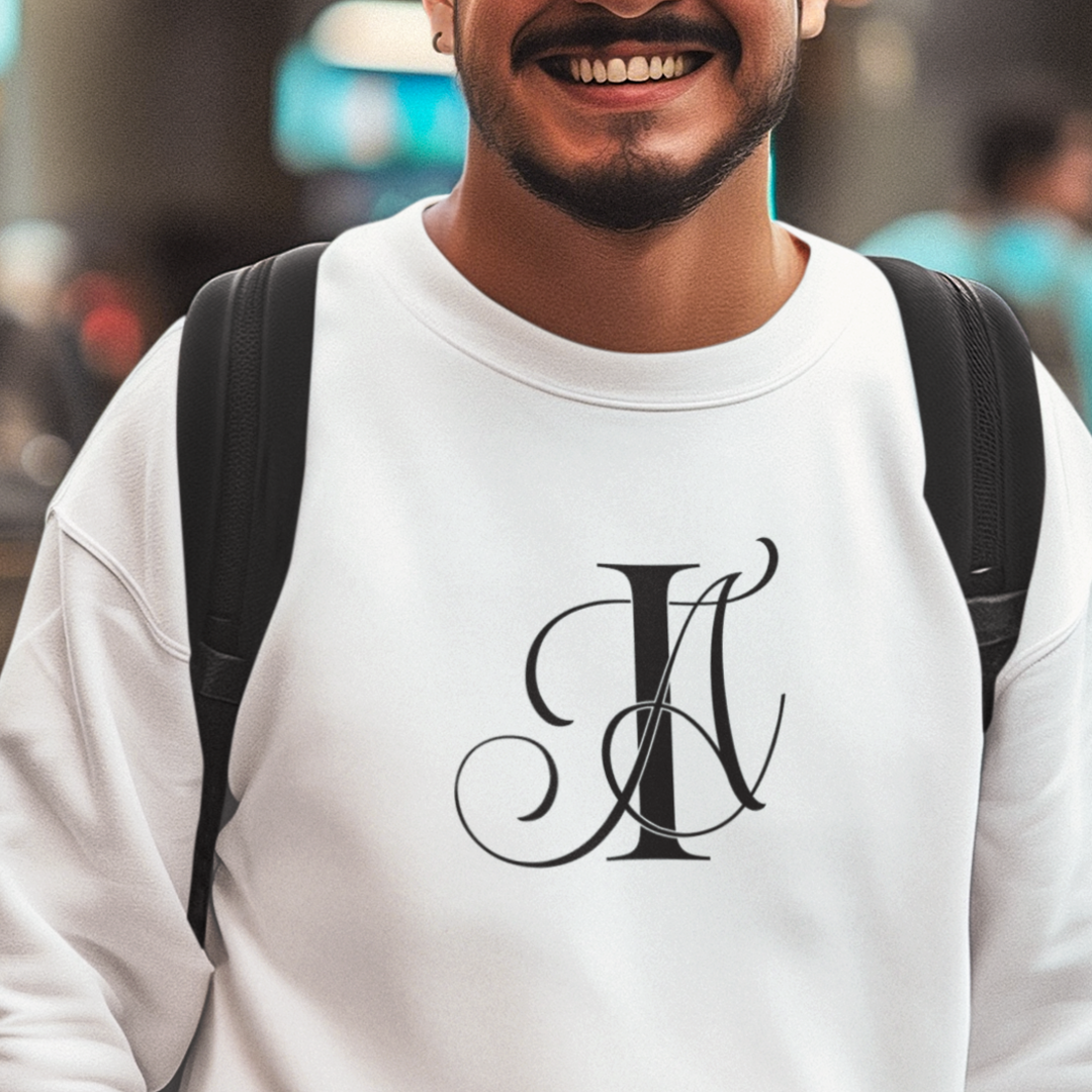 Elegant AI Monogram Hoodie - Minimalist Tech Fashion