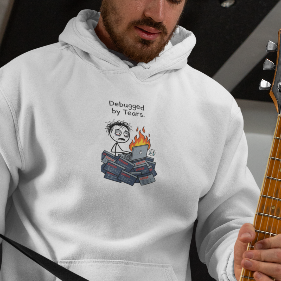 Hoodie - "Destroyed by Tears" Book Pile Graphic